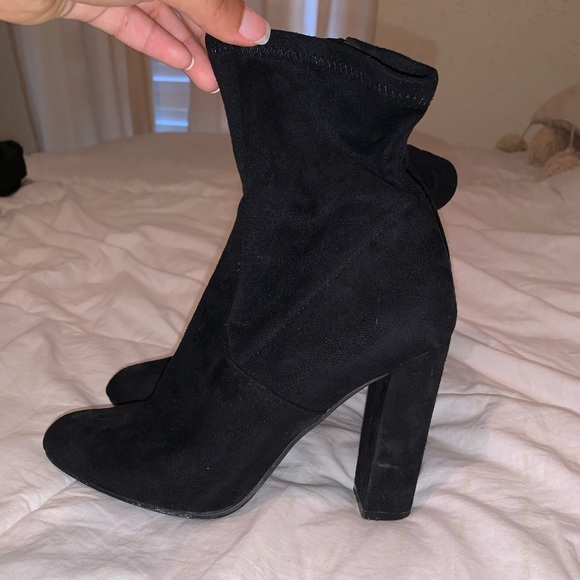 steve madden black heel boots